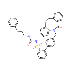 O=C(NCCCc1ccccc1)NS(=O)(=O)c1ccccc1-c1ccc(CN2C(=O)c3ccccc3CCc3ccccc32)cc1 ZINC000026651452