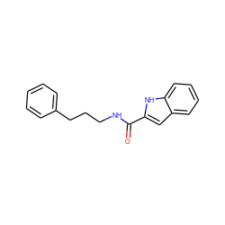 O=C(NCCCc1ccccc1)c1cc2ccccc2[nH]1 ZINC000017298255