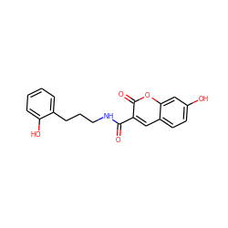 O=C(NCCCc1ccccc1O)c1cc2ccc(O)cc2oc1=O ZINC001772620665