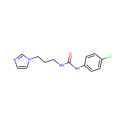 O=C(NCCCn1ccnc1)Nc1ccc(Cl)cc1 ZINC000002478420