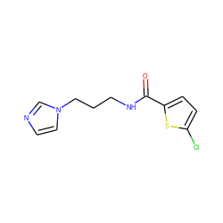 O=C(NCCCn1ccnc1)c1ccc(Cl)s1 ZINC000100269328