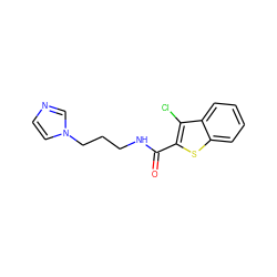 O=C(NCCCn1ccnc1)c1sc2ccccc2c1Cl ZINC000001802775