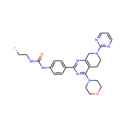 O=C(NCCF)Nc1ccc(-c2nc3c(c(N4CCOCC4)n2)CCN(c2ncccn2)C3)cc1 ZINC000095589521