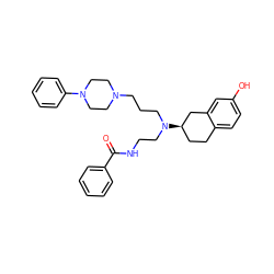 O=C(NCCN(CCCN1CCN(c2ccccc2)CC1)[C@@H]1CCc2ccc(O)cc2C1)c1ccccc1 ZINC000013438603