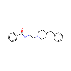 O=C(NCCN1CCC(Cc2ccccc2)CC1)c1ccccc1 ZINC000026745424