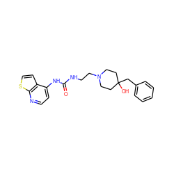 O=C(NCCN1CCC(O)(Cc2ccccc2)CC1)Nc1ccnc2sccc12 ZINC000299835039