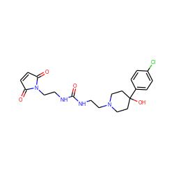 O=C(NCCN1CCC(O)(c2ccc(Cl)cc2)CC1)NCCN1C(=O)C=CC1=O ZINC001772604979