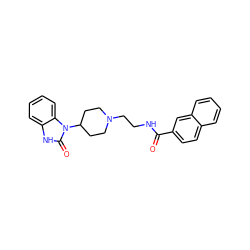 O=C(NCCN1CCC(n2c(=O)[nH]c3ccccc32)CC1)c1ccc2ccccc2c1 ZINC000040952255