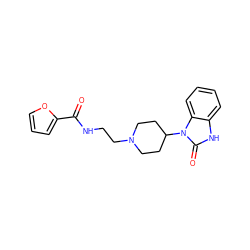 O=C(NCCN1CCC(n2c(=O)[nH]c3ccccc32)CC1)c1ccco1 ZINC000058547682