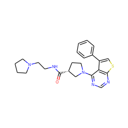 O=C(NCCN1CCCC1)[C@@H]1CCN(c2ncnc3scc(-c4ccccc4)c23)C1 ZINC000146389647