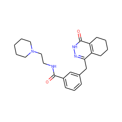 O=C(NCCN1CCCCC1)c1cccc(Cc2n[nH]c(=O)c3c2CCCC3)c1 ZINC000167693825