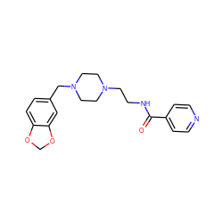 O=C(NCCN1CCN(Cc2ccc3c(c2)OCO3)CC1)c1ccncc1 ZINC000653804875