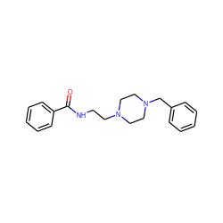 O=C(NCCN1CCN(Cc2ccccc2)CC1)c1ccccc1 ZINC000026746266