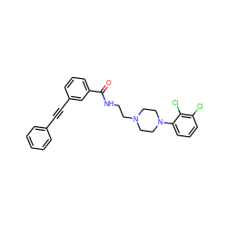 O=C(NCCN1CCN(c2cccc(Cl)c2Cl)CC1)c1cccc(C#Cc2ccccc2)c1 ZINC000028868960