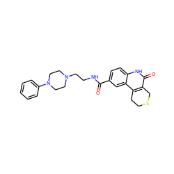 O=C(NCCN1CCN(c2ccccc2)CC1)c1ccc2[nH]c(=O)c3c(c2c1)CCSC3 ZINC000103174371