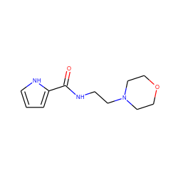 O=C(NCCN1CCOCC1)c1ccc[nH]1 ZINC000013493584