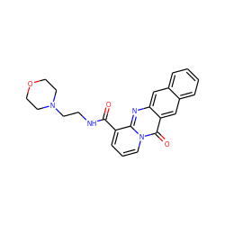 O=C(NCCN1CCOCC1)c1cccn2c(=O)c3cc4ccccc4cc3nc12 ZINC000020646321