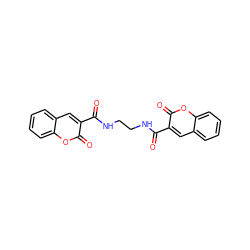 O=C(NCCNC(=O)c1cc2ccccc2oc1=O)c1cc2ccccc2oc1=O ZINC000003109428