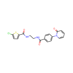 O=C(NCCNC(=O)c1ccc(Cl)s1)c1ccc(-n2ccccc2=O)cc1 ZINC000003948690