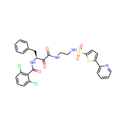 O=C(NCCNS(=O)(=O)c1ccc(-c2ccccn2)s1)C(=O)[C@H](Cc1ccccc1)NC(=O)c1c(Cl)cccc1Cl ZINC000026469718