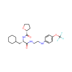 O=C(NCCNc1ccc(OC(F)(F)F)cc1)[C@H](CC1CCCCC1)NC(=O)[C@H]1CCCO1 ZINC000014971927