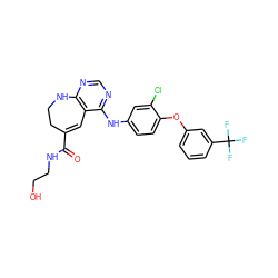 O=C(NCCO)C1=Cc2c(ncnc2Nc2ccc(Oc3cccc(C(F)(F)F)c3)c(Cl)c2)NCC1 ZINC000095601063