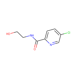 O=C(NCCO)c1ccc(Cl)cn1 ZINC000070657649