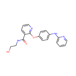 O=C(NCCO)c1cccnc1Oc1ccc(Nc2ccccn2)cc1 ZINC000148166959