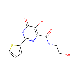 O=C(NCCO)c1nc(-c2cccs2)[nH]c(=O)c1O ZINC000473090589