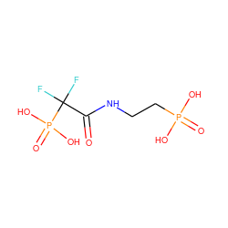 O=C(NCCP(=O)(O)O)C(F)(F)P(=O)(O)O ZINC000013556031