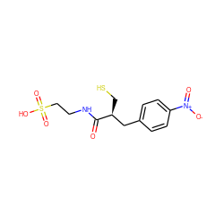 O=C(NCCS(=O)(=O)O)[C@@H](CS)Cc1ccc([N+](=O)[O-])cc1 ZINC000013449810