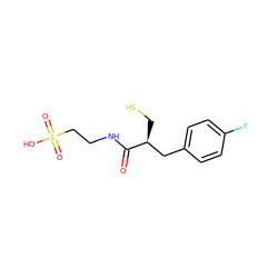 O=C(NCCS(=O)(=O)O)[C@@H](CS)Cc1ccc(F)cc1 ZINC000013449786