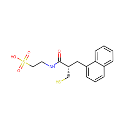 O=C(NCCS(=O)(=O)O)[C@@H](CS)Cc1cccc2ccccc12 ZINC000013449863