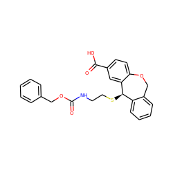 O=C(NCCS[C@@H]1c2ccccc2COc2ccc(C(=O)O)cc21)OCc1ccccc1 ZINC000013727036