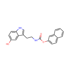 O=C(NCCc1c[nH]c2ccc(O)cc12)Oc1ccc2ccccc2c1 ZINC000014979791