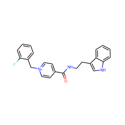 O=C(NCCc1c[nH]c2ccccc12)c1cc[n+](Cc2ccccc2F)cc1 ZINC000473155266