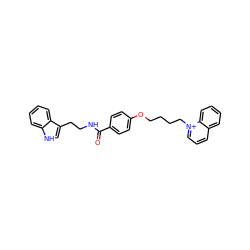 O=C(NCCc1c[nH]c2ccccc12)c1ccc(OCCCC[n+]2cccc3ccccc32)cc1 ZINC000095564955