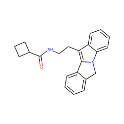 O=C(NCCc1c2n(c3ccccc13)Cc1ccccc1-2)C1CCC1 ZINC000013494169