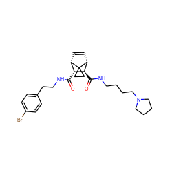 O=C(NCCc1ccc(Br)cc1)[C@@H]1[C@@H]2C=C[C@H]([C@H]1C(=O)NCCCCN1CCCC1)C21CC1 ZINC000168439035