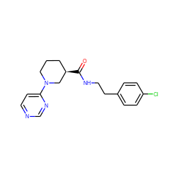 O=C(NCCc1ccc(Cl)cc1)[C@@H]1CCCN(c2ccncn2)C1 ZINC000169310210