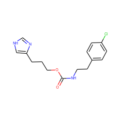 O=C(NCCc1ccc(Cl)cc1)OCCCc1c[nH]cn1 ZINC000096915510