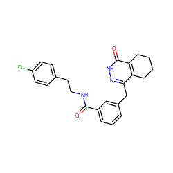 O=C(NCCc1ccc(Cl)cc1)c1cccc(Cc2n[nH]c(=O)c3c2CCCC3)c1 ZINC000167685344