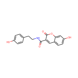 O=C(NCCc1ccc(O)cc1)c1cc2ccc(O)cc2oc1=O ZINC000299835818