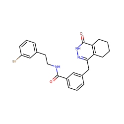 O=C(NCCc1cccc(Br)c1)c1cccc(Cc2n[nH]c(=O)c3c2CCCC3)c1 ZINC000167431968