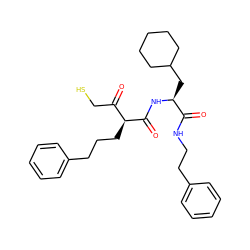 O=C(NCCc1ccccc1)[C@H](CC1CCCCC1)NC(=O)[C@@H](CCCc1ccccc1)C(=O)CS ZINC000034801638