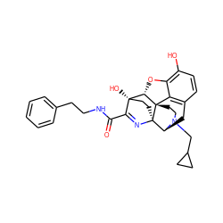 O=C(NCCc1ccccc1)C1=N[C@@]23CC[C@]1(O)[C@@H]1Oc4c(O)ccc5c4[C@@]12CCN(CC1CC1)[C@H]3C5 ZINC000299822172