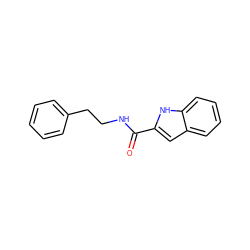 O=C(NCCc1ccccc1)c1cc2ccccc2[nH]1 ZINC000012653902