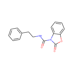 O=C(NCCc1ccccc1)n1c(=O)oc2ccccc21 ZINC000145200116