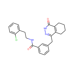 O=C(NCCc1ccccc1Cl)c1cccc(Cc2n[nH]c(=O)c3c2CCCC3)c1 ZINC000167608933