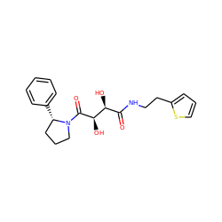 O=C(NCCc1cccs1)[C@H](O)[C@@H](O)C(=O)N1CCC[C@@H]1c1ccccc1 ZINC000035826385